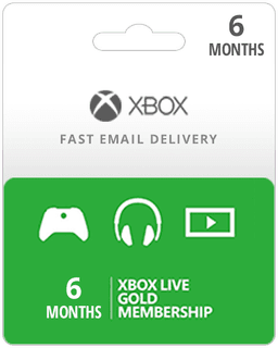 6 Month Xbox Live Membership