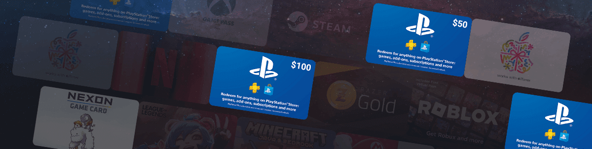 PlayStation Gift Cards Banner Slide 1