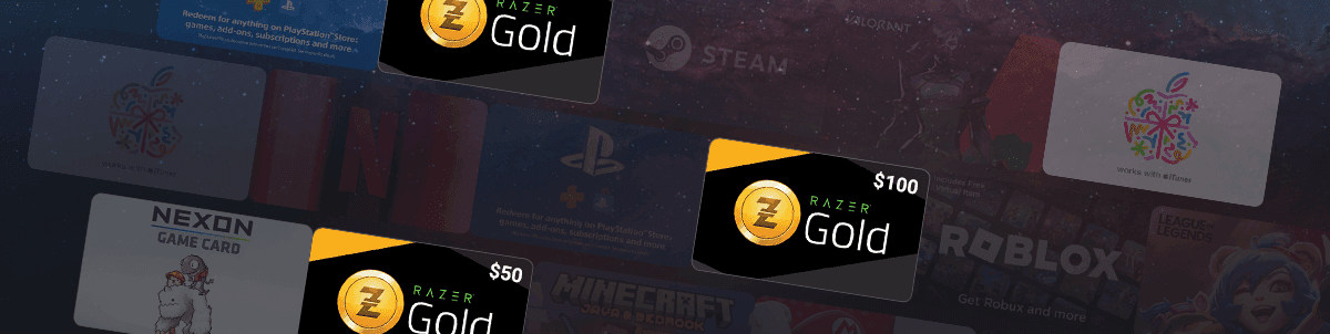 Razer Gold Gift Cards Banner Slide 2