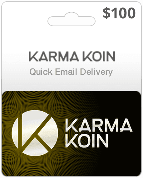 $100 Karma Koin Game Card