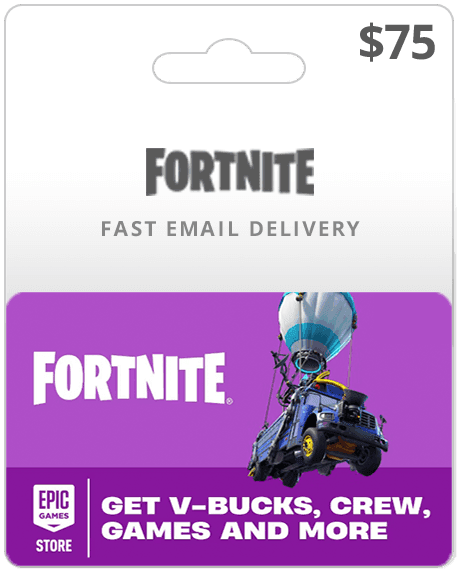 $75 Fortnite V-Bucks Card - Email Delivery
