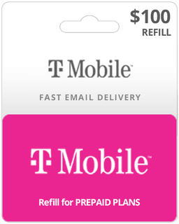 $100 T-Mobile Prepaid Gift Card