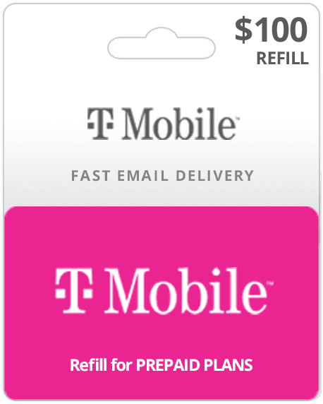 $100 T-Mobile Prepaid Gift Card