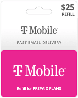 $25 T-Mobile Prepaid Gift Card